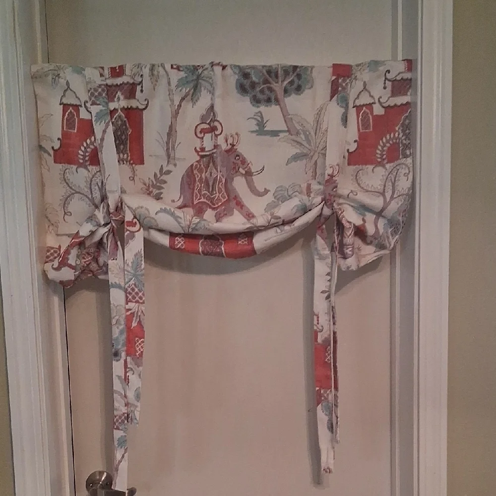Decorative Elephant Print Curtain Pair
